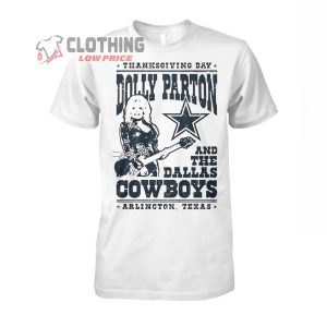 Dak Prescott Thanksgiving Day Dolly Parton Cowboys Merch Unisex Dallas Cowboys Cream Dolly Parton Arlington T Shirt