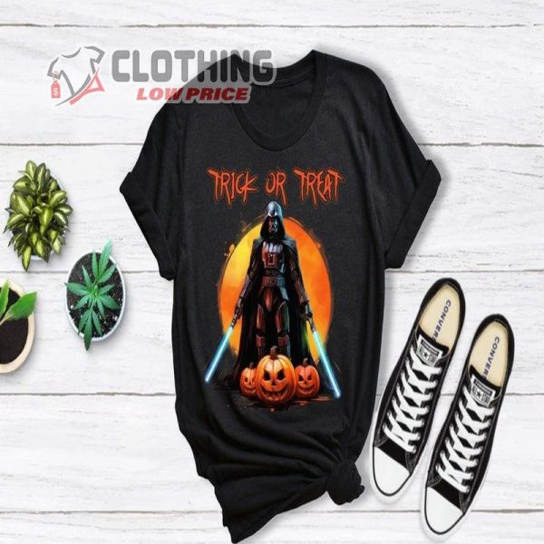 Darth Vader Halloween Tee Shirt, Star Wars Halloween Gift, Star Wars Trick Or Treat Shirt, Halloween Party Shirt