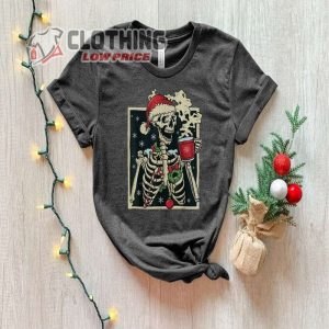 Dead Inside Skeleton Christmas Sweatshirt, Sarcastic Christmas Coffee Shirt, Merry Christmas Shirt