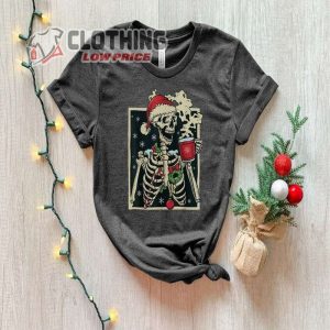 Dead Inside Skeleton Christmas Sweatshirt Sarcastic Christmas Coffee Shirt Merry Christmas Shirt 1