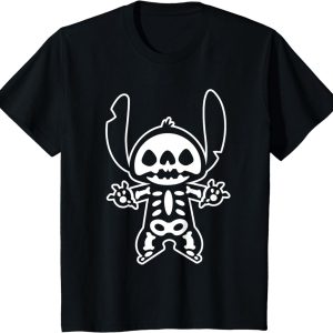 Disney Stitch Halloween Skeleton T Shirt 1