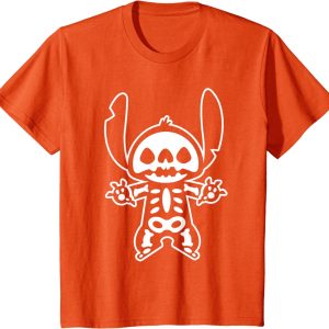 Disney Stitch Halloween Skeleton T Shirt 2