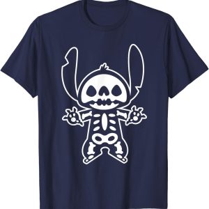 Disney Stitch Halloween Skeleton T Shirt 3
