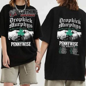 Dropkick Murphys Band Tour 2024 Merch Dropkick Murphys St PatrickS Day Tour 2024 T Shirt Dropkick Murphys Concert 2024 With Pennywise Sweatshirt 1