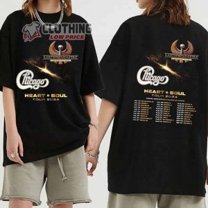 Earth Wind And Fire And Chicago Tour 2024 Merch, Heart & Soul Tour 2024 Shirt, Earth Wind And Fire Concert Club Sweatshirt T-Shirt