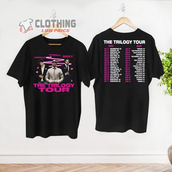 Enrique Iglesias X Pitbull X Ricky Martin Merch, The Trilogy Tour 2023 2024  T-Shirt