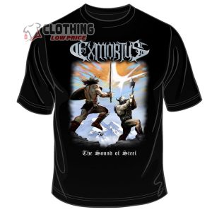 Exmortus The Sound Of Steel Graphic Tee Merch, Exmortus Tour Shirt, Exmortus Concert Black T-Shirt