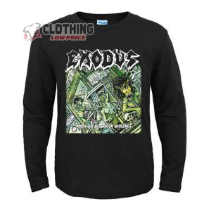 Exodus Another Lesson In Violence Merch Exodus Live Album Long Sleeve T Shirt