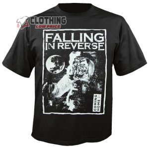 Falling In Reverse Raised by Wolves Song Black Shirt, Falling In Reverse Best Songs Merch