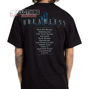 Fallujah Dreamless Album Tracklist Shirt, Fallujah Dreamless Song TShirt, Fallujah New Album Black Merch