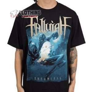 Fallujah Dreamless Lyrics Merch, Dreamless Song Fallujah Shirt, Fallujah World Tour Black Tee