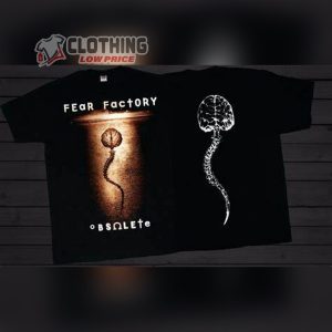 Fear Factory Obsolete Album Long Sleeve Shirt Fear Factory Obsolete Song Symbol Black Merch Fear Factory 2 Sides Merch