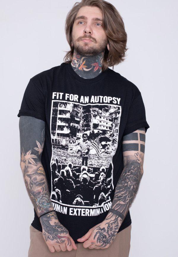 Fit For An Autopsy Hellions Song Merch, Hellions Shirt, Fit For An Autopsy World Tour Black T-Shirt