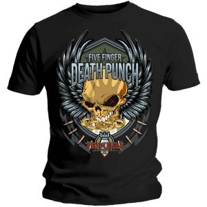 Five Finger Death Punch Trouble Song Merch, Tour 2024 Five Finger Death Punch Black Shirt