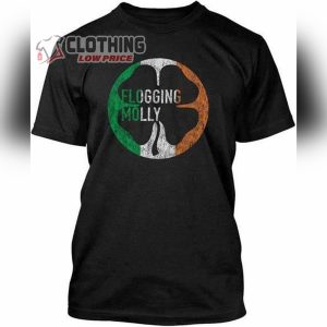 Flogging Molly New Album Unisex Merch, Flogging Molly (No More) Paddy’s Lament Song Symbol Black T-Shirt