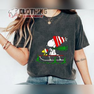 Funny Snoopy Christmas Comfort Colors Shirt, Christmas Cartoon T- Shirt, Christmas Gift For Dog Lovers, Xmas Holiday Trip