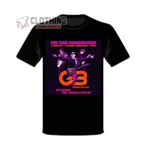 G3 Tour 2024 Joe Satriani Wiht Eric Iohnson And Steve Vai Merch G3 Reunion Tour 2024 Poster T shirt