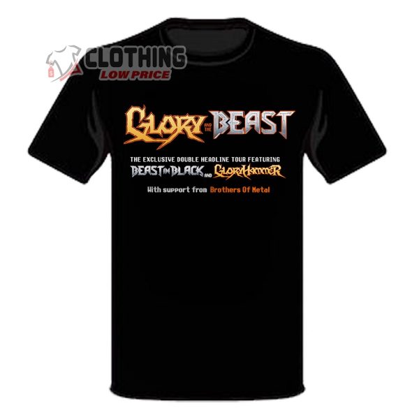 Glory And The Beast 2024 Concert Printed Shirt, Glory And The Beast The Exclusive Double Headline Tour 2024 T-Shirt