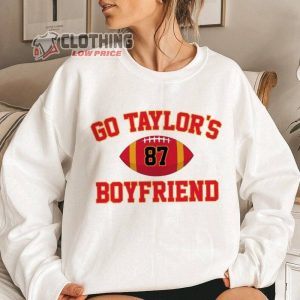 Go Taylor Boyfriend Sweatshirt, Taylor And Travis Kelce Lover Shirt, Taylor Travis Cute Tee, Taylor Swift Shirt, Taylor Swift And Travis Kelce Fan Gift