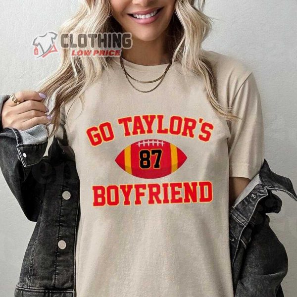 Go Taylor Boyfriend Sweatshirt, Taylor And Travis Kelce Lover Shirt, Taylor Travis Cute Tee, Taylor Swift Shirt, Taylor Swift And Travis Kelce Fan Gift