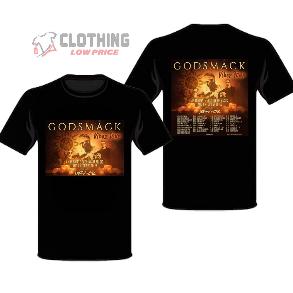 Godsmack Vibez Tour 2024 Poster And Tour Dates T-Shirt - ClothingLowPrice