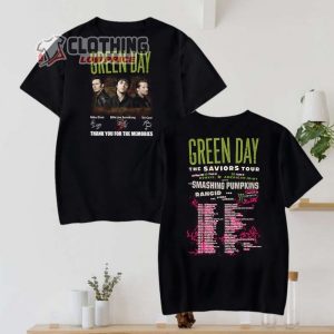 Green Day Thank You For The Memories Merch, Green Day The Saviors Tour 2024 Shirt, Green Day Rock Band Concert 2024 T-Shirt