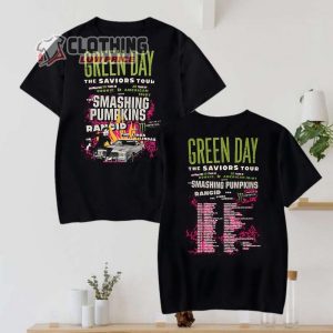 Green Day Tour 2024 Merch Green Day The Saviors 2024 Tour Shirt Green Day Saviors Tour Tee Green Day Mailing List T Shirt