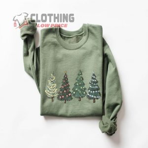 Green Tree Christmas Sweater Christmas Crewneck Christmas Tree Sweatshirt 3