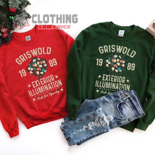 Griswold Family Exterior Illumination Sweatshirt, Christmas Lighting Christmas Vacation Shirt
