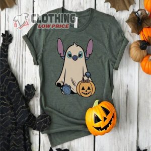 Halloween Stitch Ghost Funny Shirt, Retro Disneyland Stitch Pumpkins Disney Trip Tee