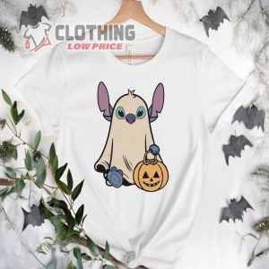 Halloween Stitch Ghost Funny Shirt, Retro Disneyland Stitch Pumpkins Disney Trip Tee