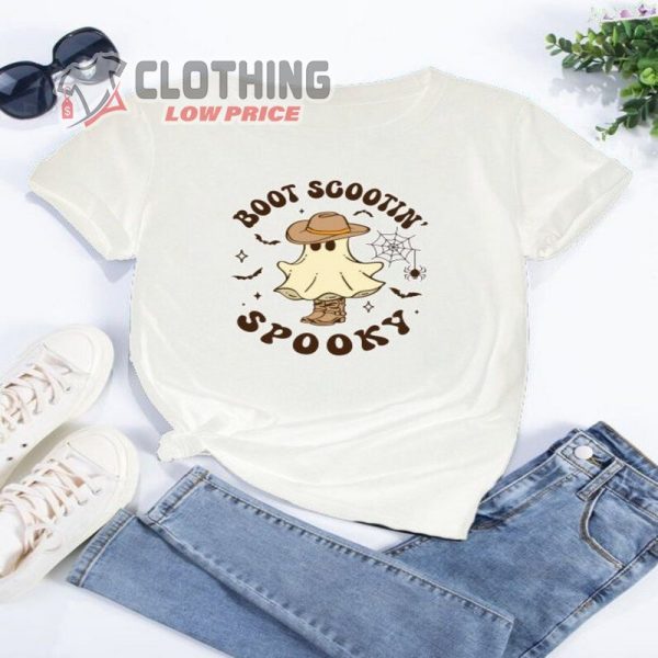 Halloween Trick Or Treat Boot Scootin Spooky Best Gift Tshirt