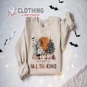 Happy Hallothanksmas Sweatshirt Christmas Sweatshirt Cute Halloween Sweater 2