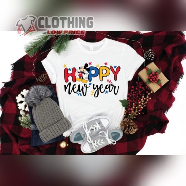 Happy New Year Shirt Hoodie, Disney Mickey Happy New Year Sweatshirt, Mickey Christmas Party Shirt