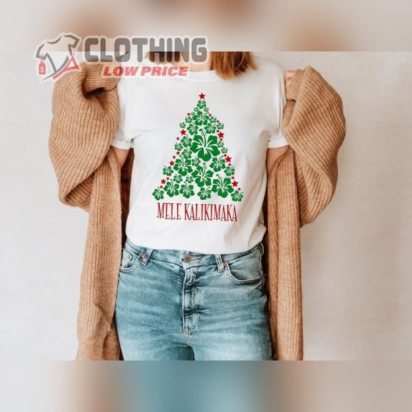 Hawaii Christmas Shirt, Mele Kalikimaka Shirt, Hawaiian Tree Christmas T- Shirt, Holiday Shirt