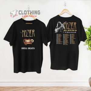 Hozier Tour Dates 2024 Tickets Merch, Graphic Hozier T-Shirt, Hozier Unreal Unearth World Tour 2024 Shirt, Hozier Unreal Unearth Album T-Shirt