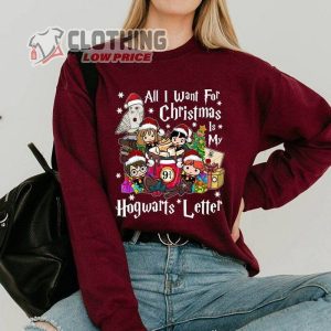 Hp Wizard School Christmas Shirt, Harry Potter Christmas Shirt, All I Want For Christmas Shirt