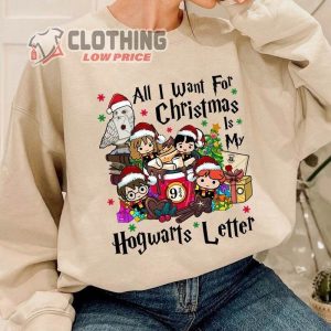 Hp Wizard School Christmas Shirt Harry Potter Christmas Shirt All I Want For Christmas Shirt 3