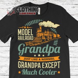 I’M A Model Railroad Grandpa Train Railroad Vintage T-Shirt, Old Retro Big Model Locomotive Shirt