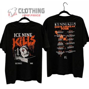Ice Nine Kills Tour 2023 Shirt, Ice Nine Kills Basic Black North American Tour T- Shirt, Ice Nine Kills Album Cover Merch