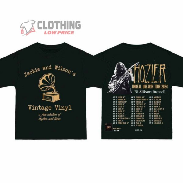 Jackie And Wilson Song Merch, Hozier Unreal Unearth Tour 2024 Shirt, No Grave Can Hold My Body Down T-Shirt