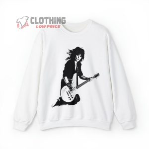 Joan Jett Graphic White Sweatshirt, Joan Jett & the Blackhearts Bad Reputation Song Shirt, Joan Jett Album Merch