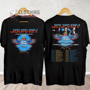 Journey Freedom Tour Setlist 2024 Shirt Journey With Special Guest Toto 2024 Concert Shirt Journey Band 50th Anniversary Shirt Journey Band Tour Shirt