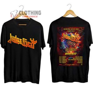 Judas Priest Invincible Shield Tour Europe 2024 Merch Judas Priest Tour Dates 2024 Shirt Judas Priest Logo T Shirt