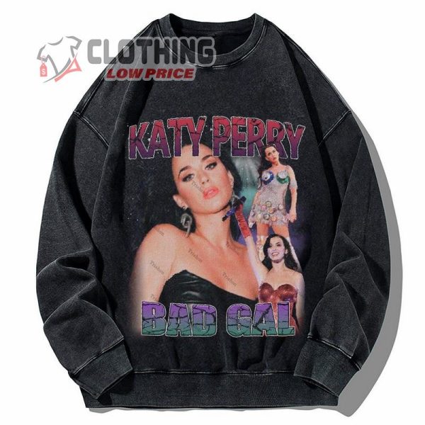 Katy Perry Washed T-Shirt, Pop Singer Homage Graphic Unisex Sweatshirt, Katy Perry Retro 90’S Fans Hoodie
