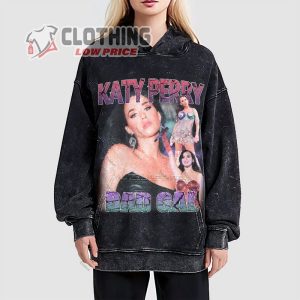 Katy Perry Washed T ShirtPop Singer Homage Graphic Unisex Sweatshirt Katy Perry Retro 90S Fans Hoodie 3 1