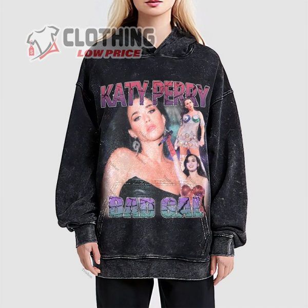 Katy Perry Washed T-Shirt, Pop Singer Homage Graphic Unisex Sweatshirt, Katy Perry Retro 90’S Fans Hoodie