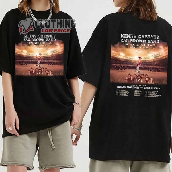 Kenny Chesney Sun Goes Down 2024 Tour Merch, Zac Brown Band Tour 2024 Shirt, Kenny Chesney 2024 Tour Dates Sweatshirt, Kenny Chesney American Presale Code T-Shirt