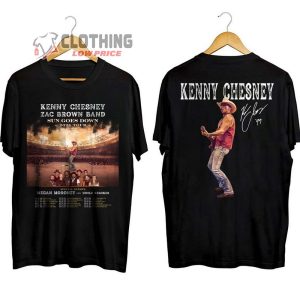 Kenny Chesney Zac Brown Band Sun Gose Down 2024 Tour Merch, Vintage Kenny Chesney Signature Tour 2024 T-Shirt