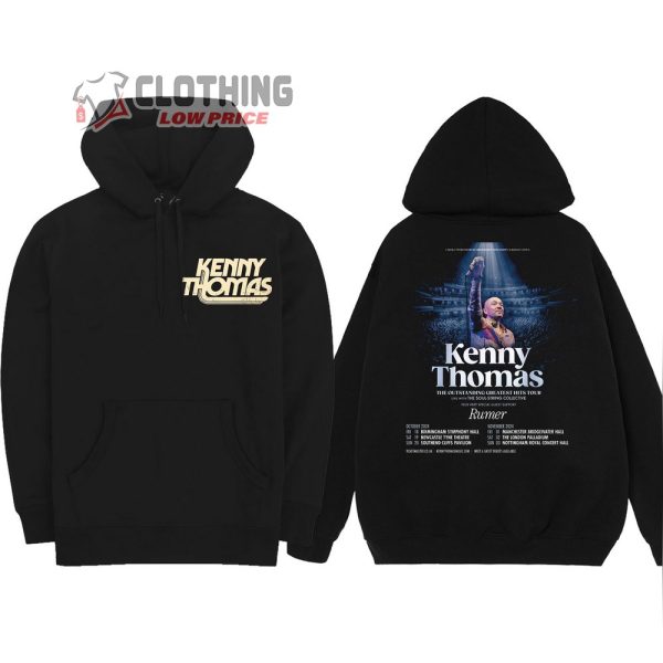 Kenny Thomas Biggest UK Tour Autumn 2024 Merch, Kenny Thomas Concerts 2024 Shirt, Kenny Thomas The Outstanding Greatest Hits Tour Hoodie